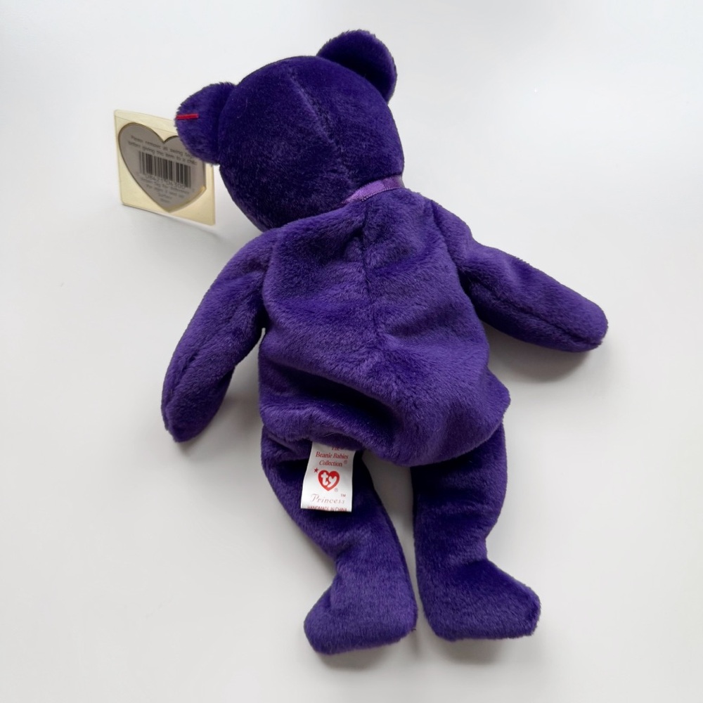 TY Beanie Baby Original Princess Diana 1997 TY Inc Oakbrook IL Purple Bear - Picture 4 of 8